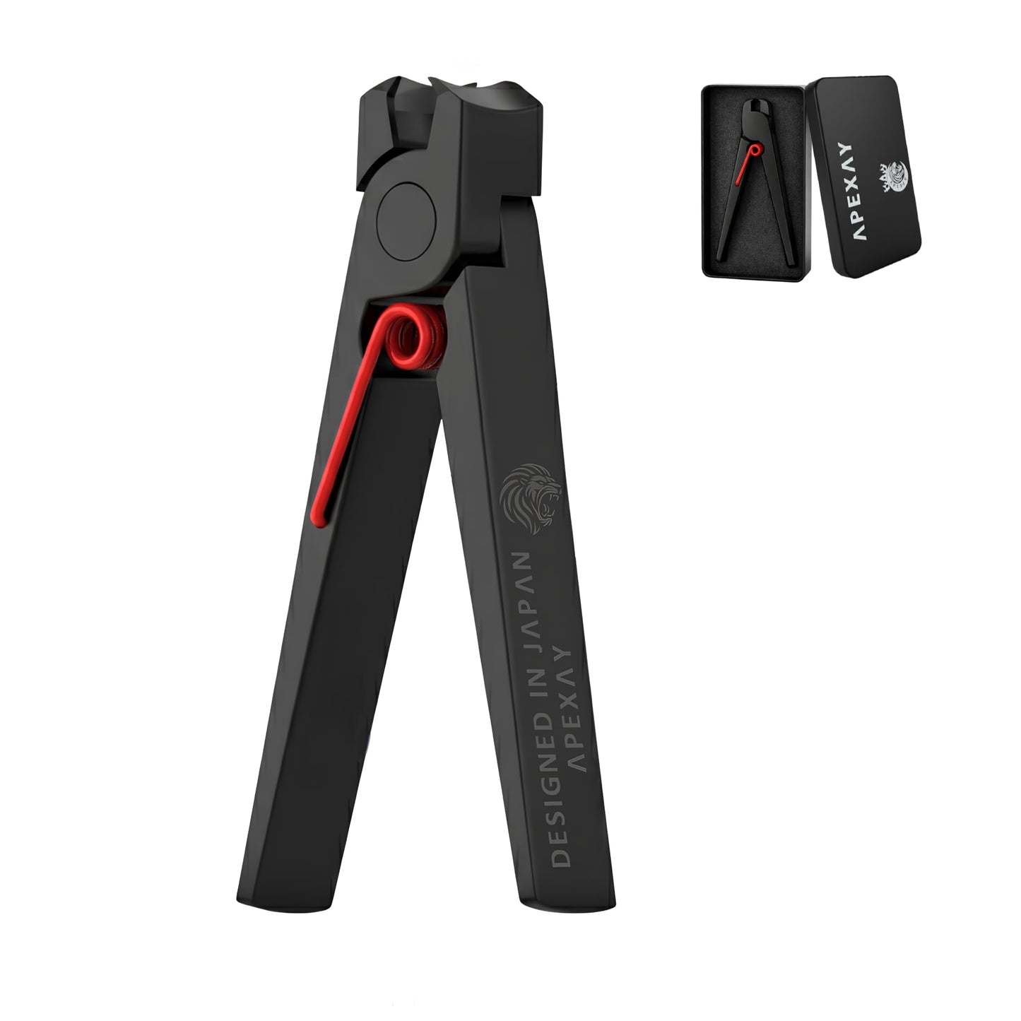 Designed in Japan Nail Clipper for Men & Women – Professional Luxury Stainless Steel Toenail & Fingernail Clipper for Thick Nails – Heavy Duty Ultra Sharp Precision Grooming Tool (Metal Case Included)