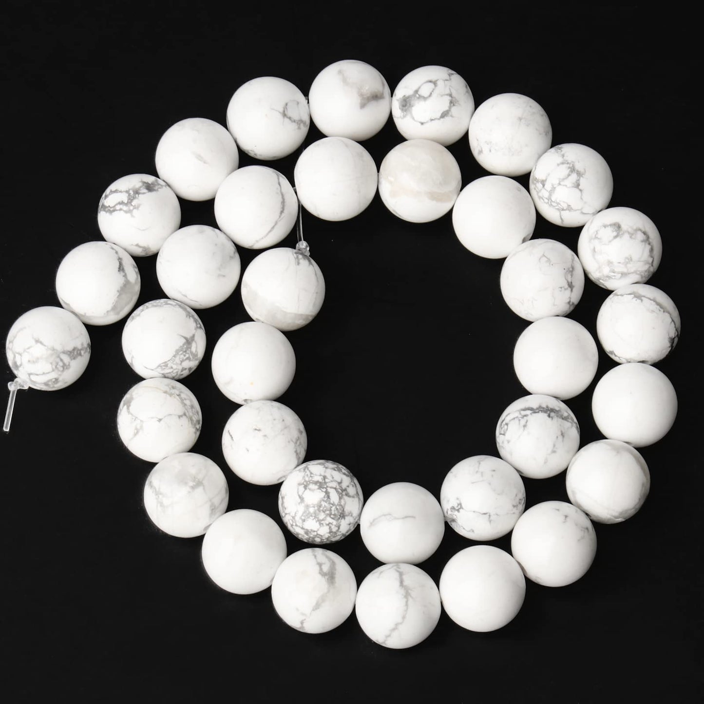 Song Xi Howlite Beads White Turquoise 8mm Natural Stone Beads for Jewelry Making Gemstone Beads