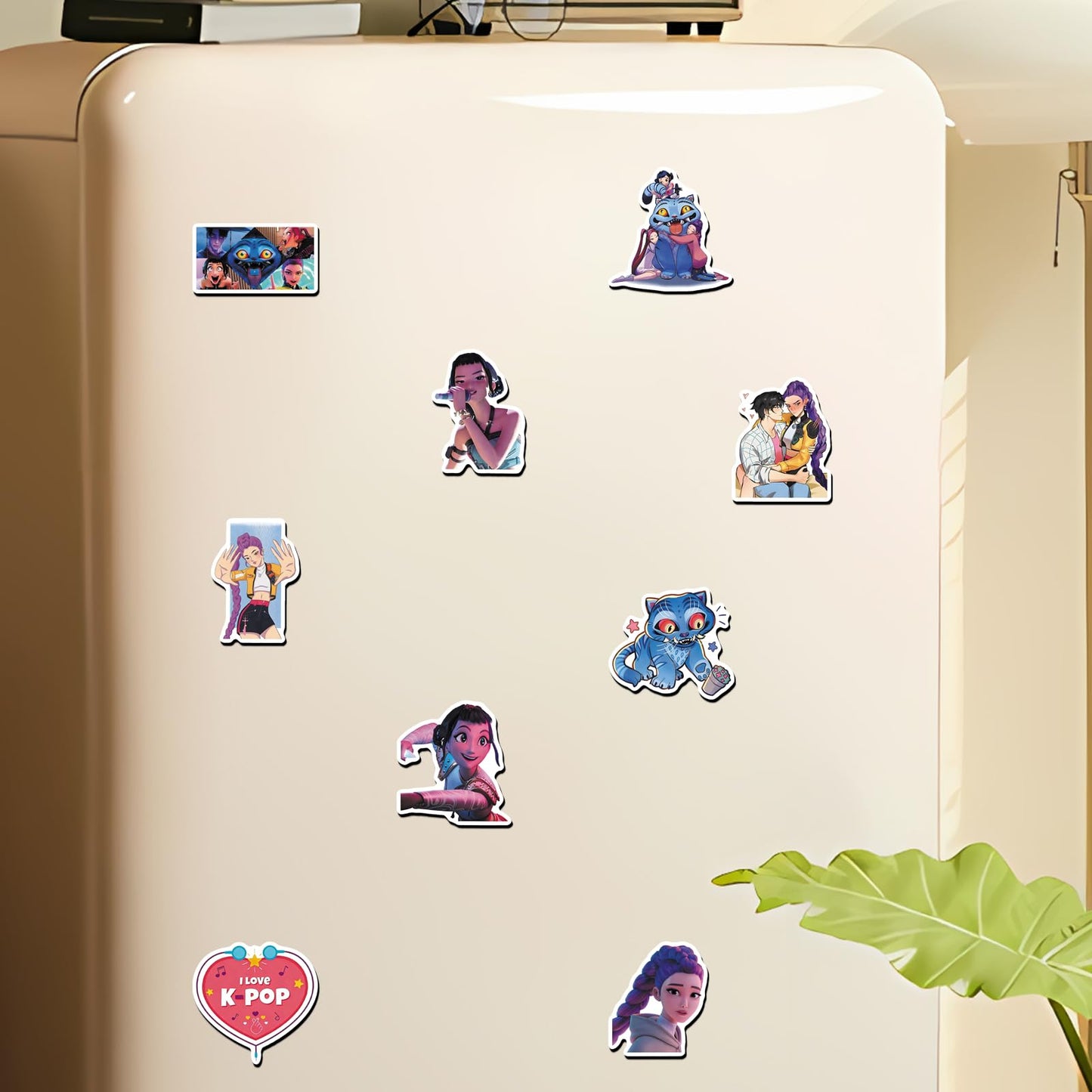 20 Pcs Funny Demon Hunters Refrigerator Magnets Reusable,Birthday Cruise Door Magnets Decorations for Happy Birthday Cabin Ship Carnival Refrigerator Office Car Accessories(PoP-B)