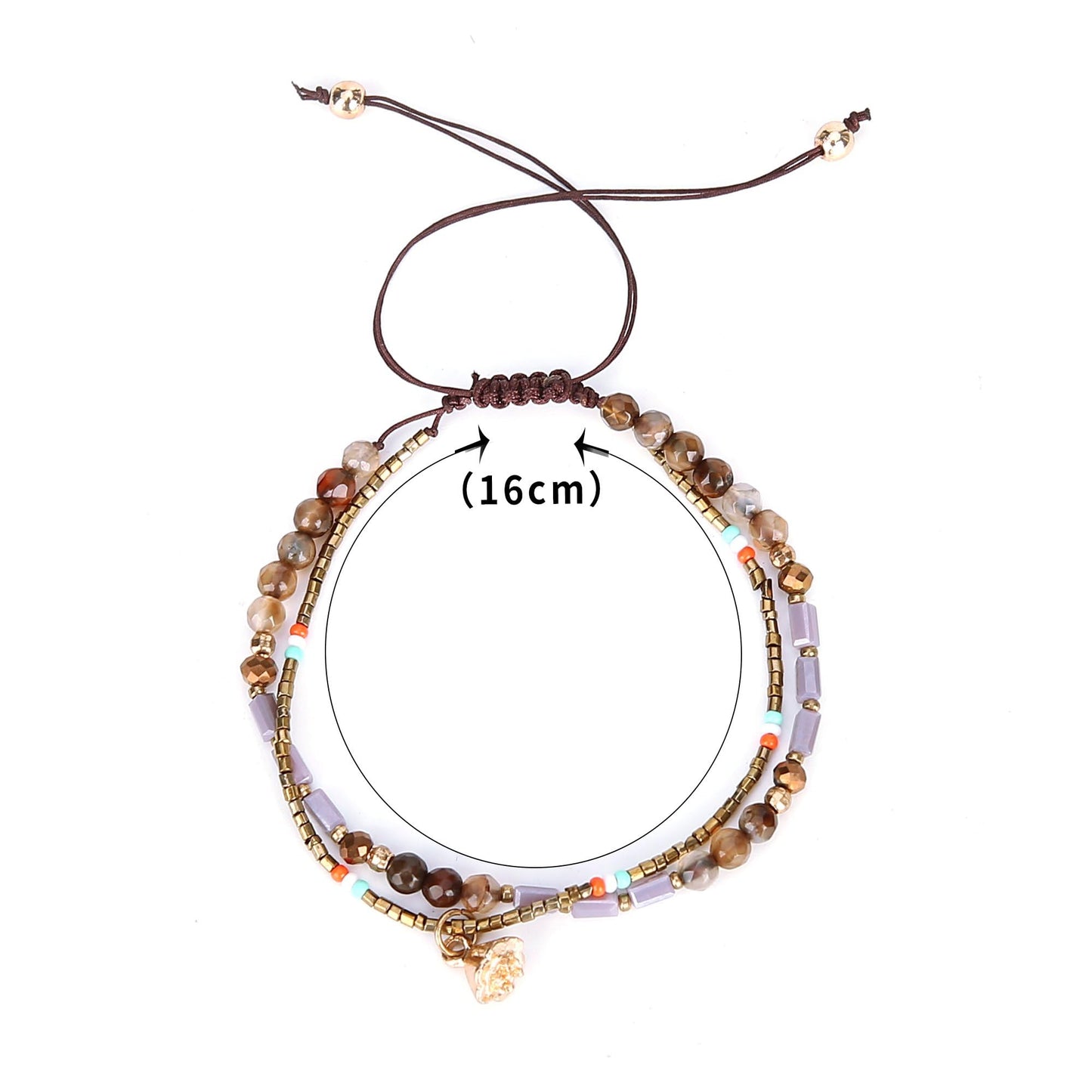 JOYA GIFT Adjustable Wrap Bracelet Bohemian Braided Beads Bracelet for Women Summer Beach Anklet