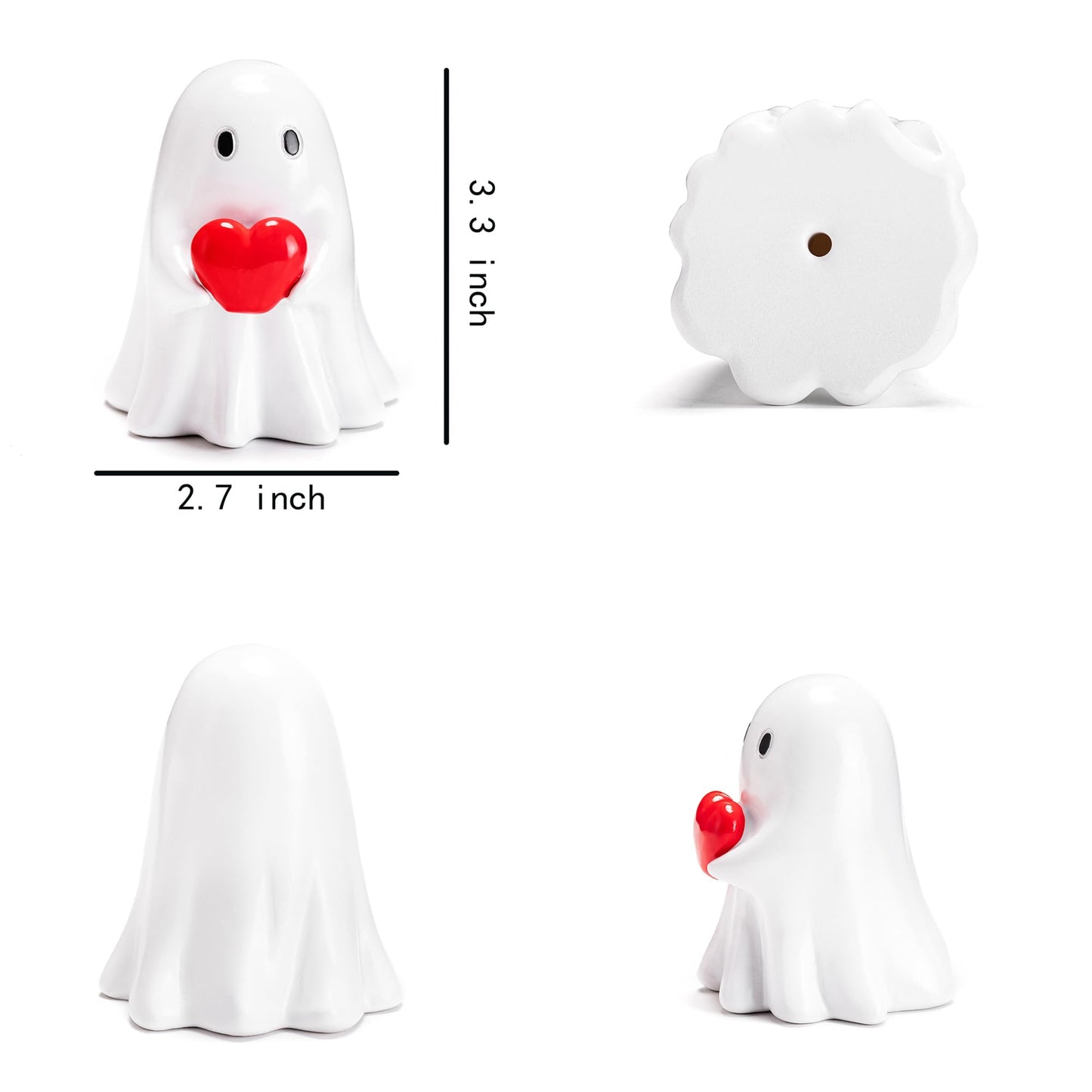 Halloween Ghost Figurine 3pcs Resin Ghost Spooky Statue Set Quirky Gifts Small Figurines for Halloween Party Tabletop Desk Home Decor