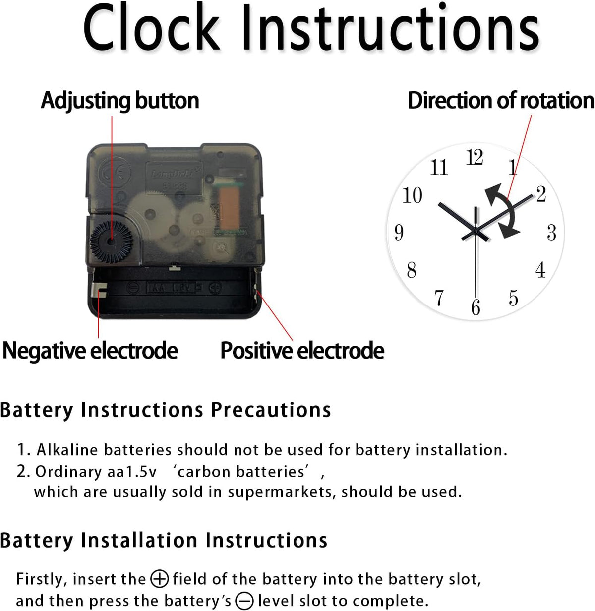 Black Wall Clock for Bedroom Glass Modren Wall Clock Battery Operated 14 Inch Analog Wall Clock Non Ticking