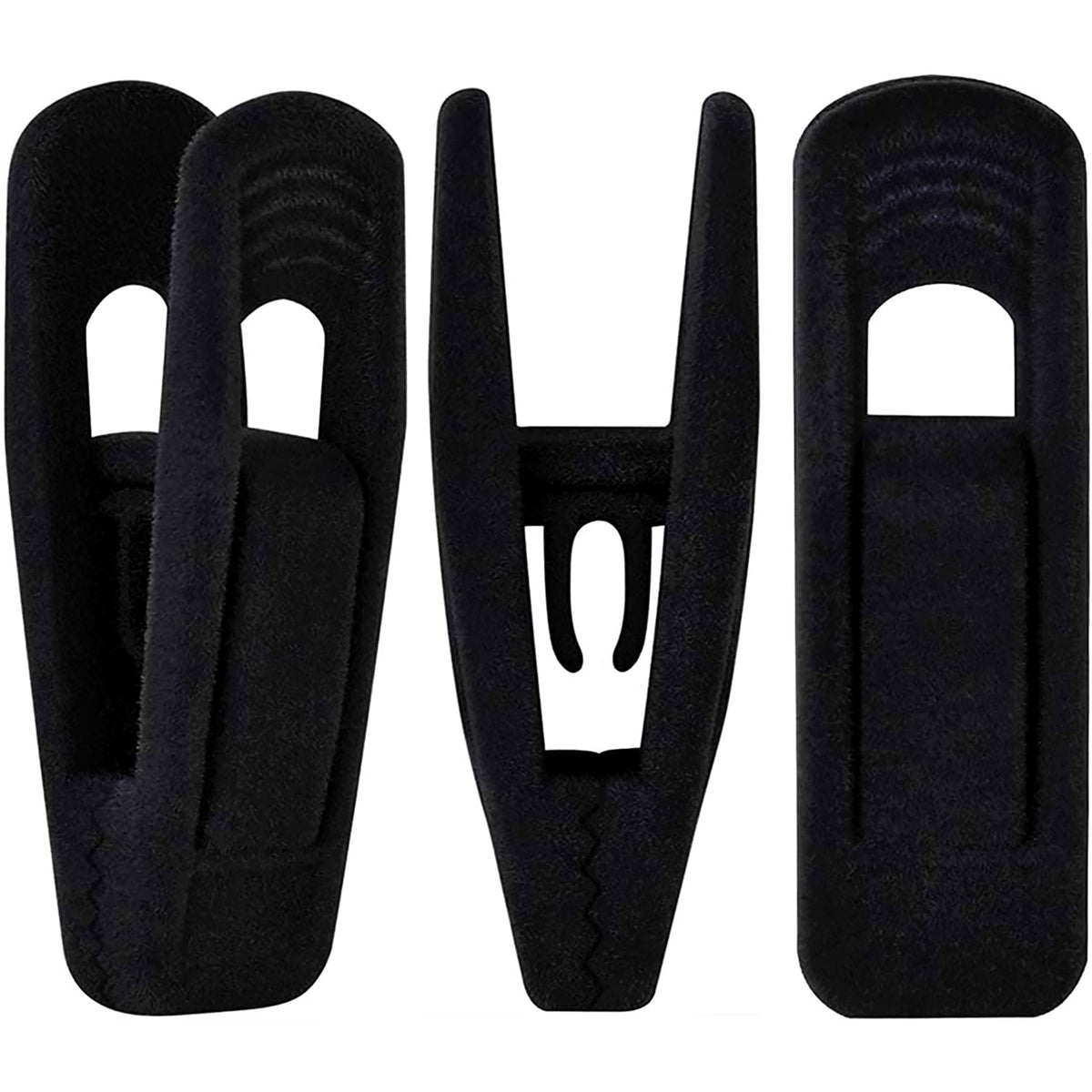 Black Velvet Hangers Clips 20 PCS (20 Count)