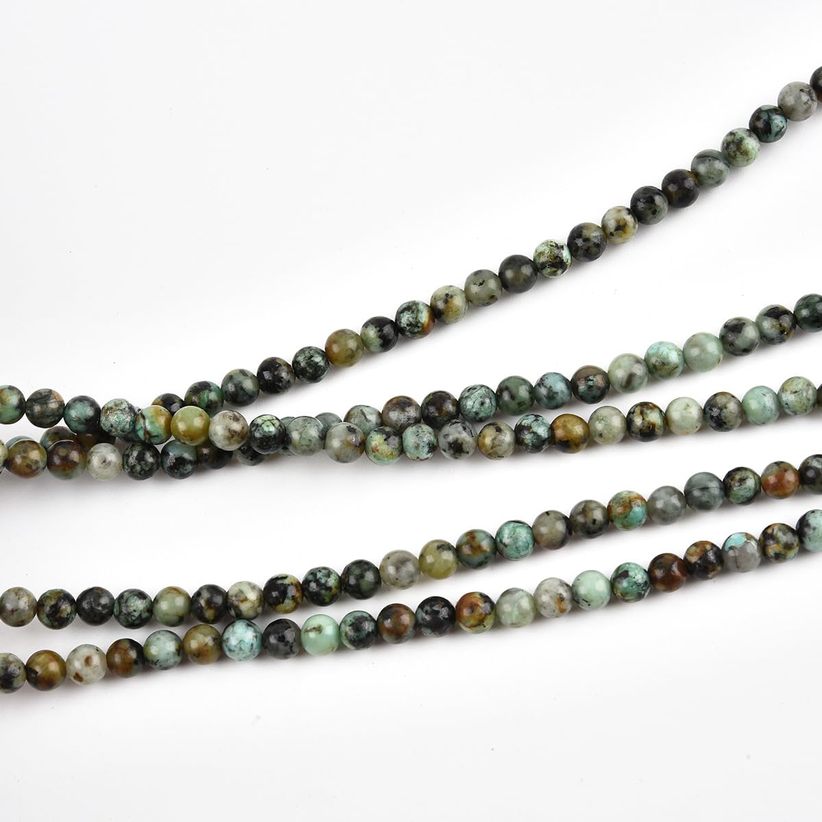 6mm Round African Turquoise Beads for Jewelry Making Natural Gemstone Semi Precious Strand 15 Inch(58-60pcs/Strand)