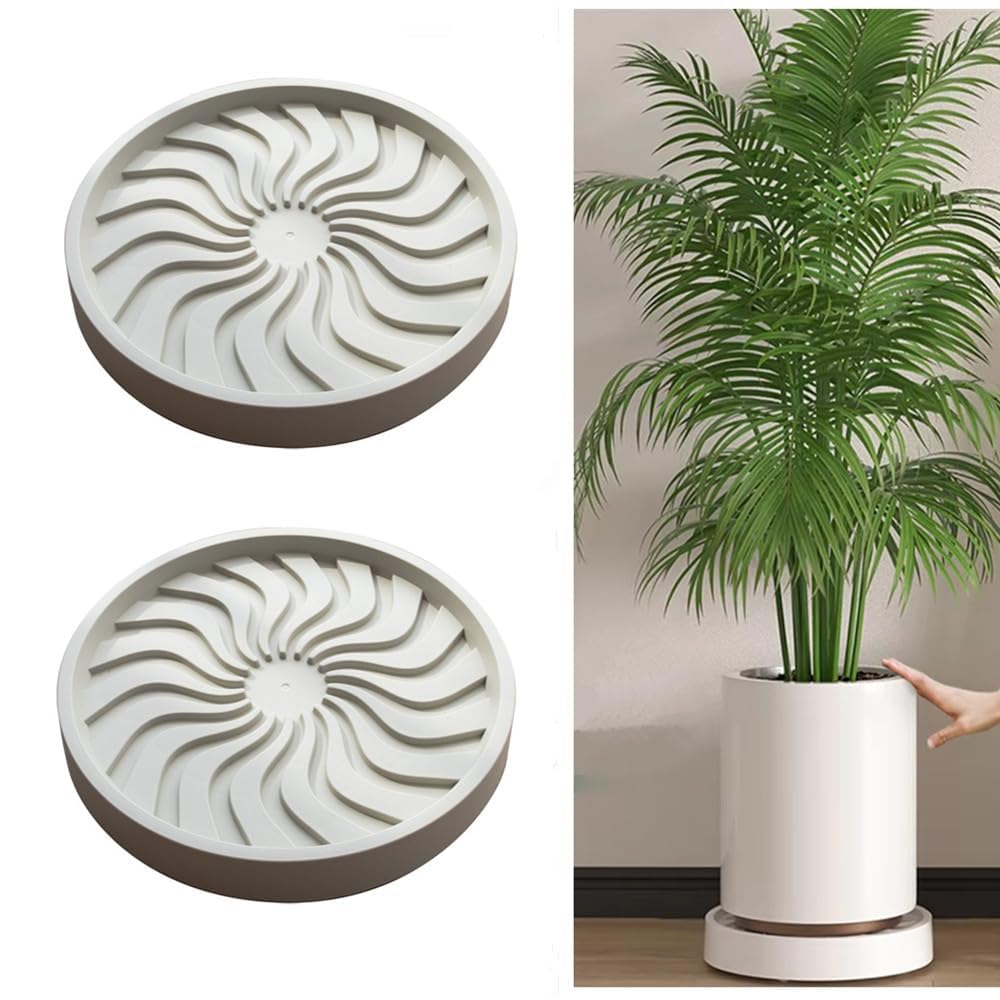 Yiting Heavy Duty Plant Caddy with Wheels 2pack - 13 inch Rolling Plant Stand for Potted Plants, Plant Dolly with Casters , Plant Roller Pot Base for Indoor Outdoor (Beige, 13inch)