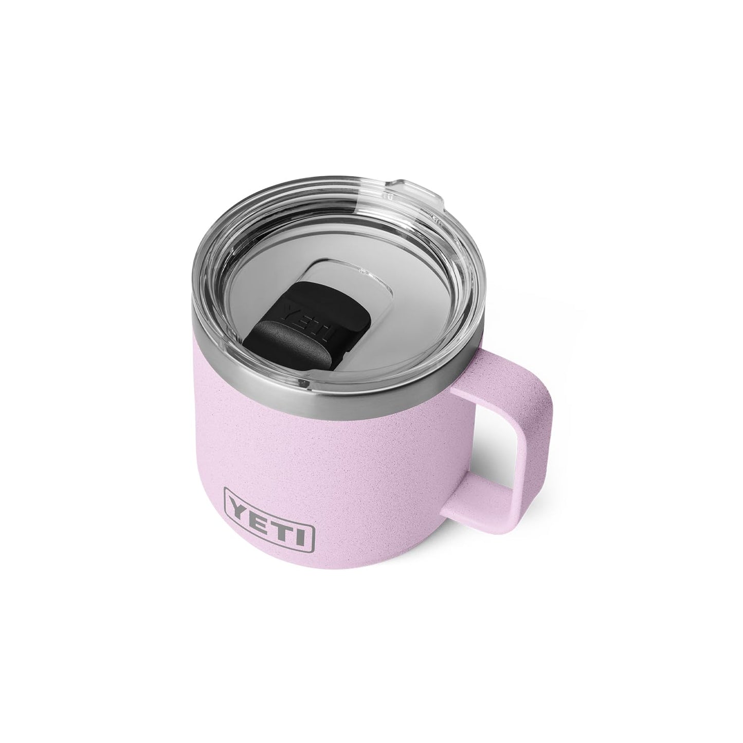 YETI Rambler 14 oz Ceramic Lined Stackable Mug, Vacuum Insulated, Stainless Steel with MagSlider Lid, Cherry Blossom