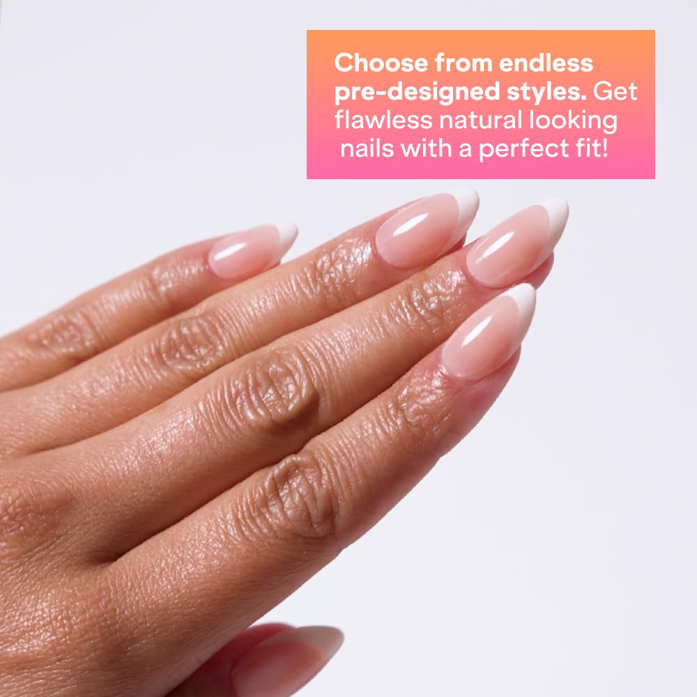YN Young Nails Press On Nails - Glue On Fake Nails for Women,Medium Oval Shape, Includes Nail Glue, File, Tabs, Quick and Easy Application (Rocket Glitz)