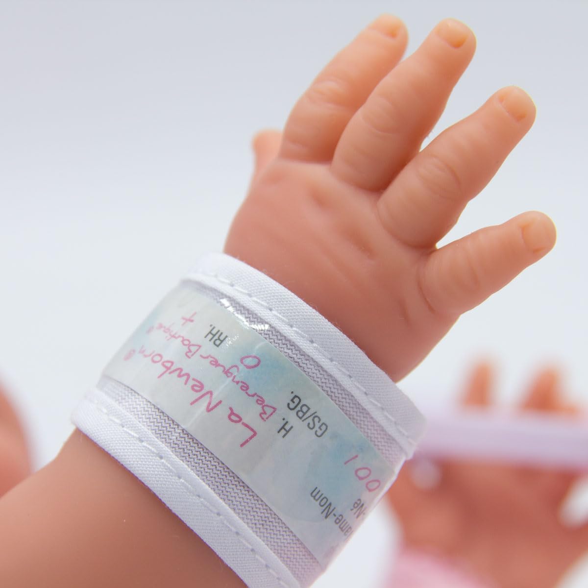 JC Toys 17" Realistic Newborn Baby Doll – Made in Spain, Soft Vinyl Body with Accessories, Dressed in Pink