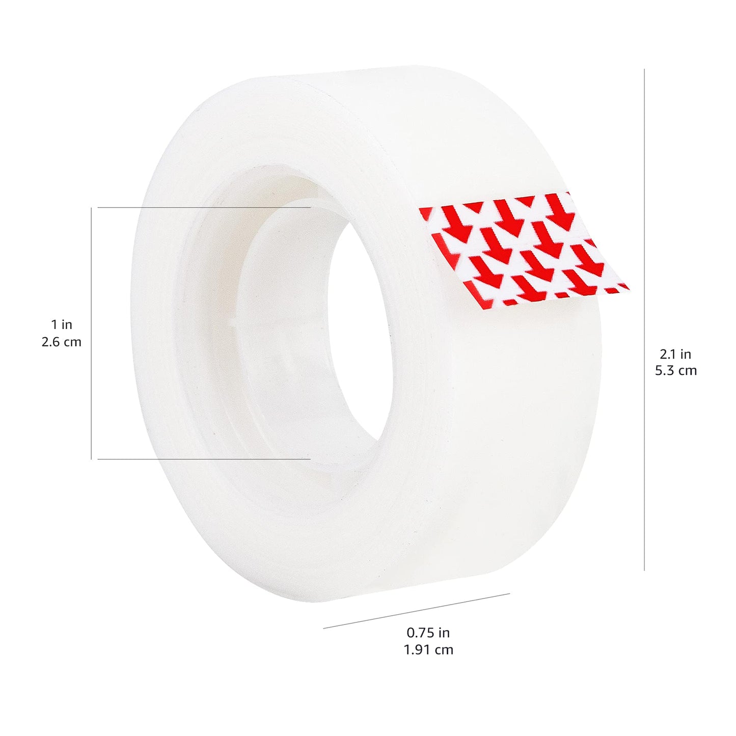 Amazon Basics Matte Finish Tape, 6 Pack, 3/4" Width x 1000" (27.8 yds) Length, Translucent