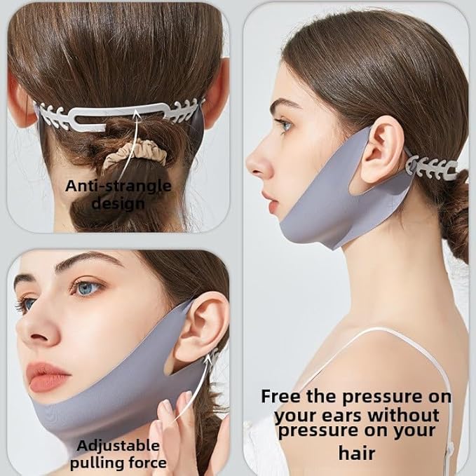 Face Lift Strap for Chin Wrinkles Lifting Saggy Skin Lift Strap for Sleeping 5PCS Jawline Exerciser for Women and Men V Line Mask V Shape Face Tape Chin and Neck Mask for Lifting