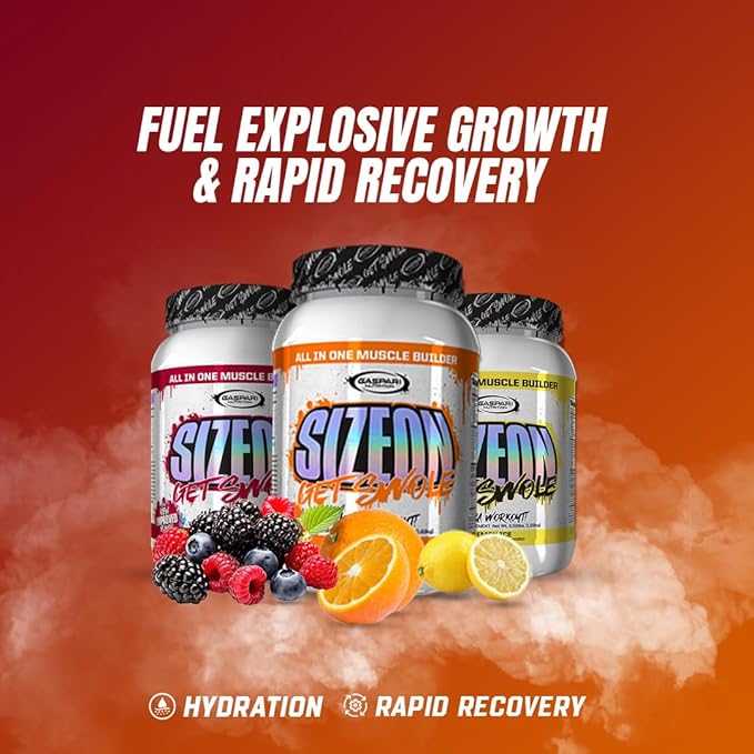 Gaspari Nutrition SizeOn, The Ultimate Hybrid Intra-Workout Amino Acid & Creatine Formula, Increased Muscle Volume & Muscle Recovery (3.59 Pounds, Rainbow Candy)