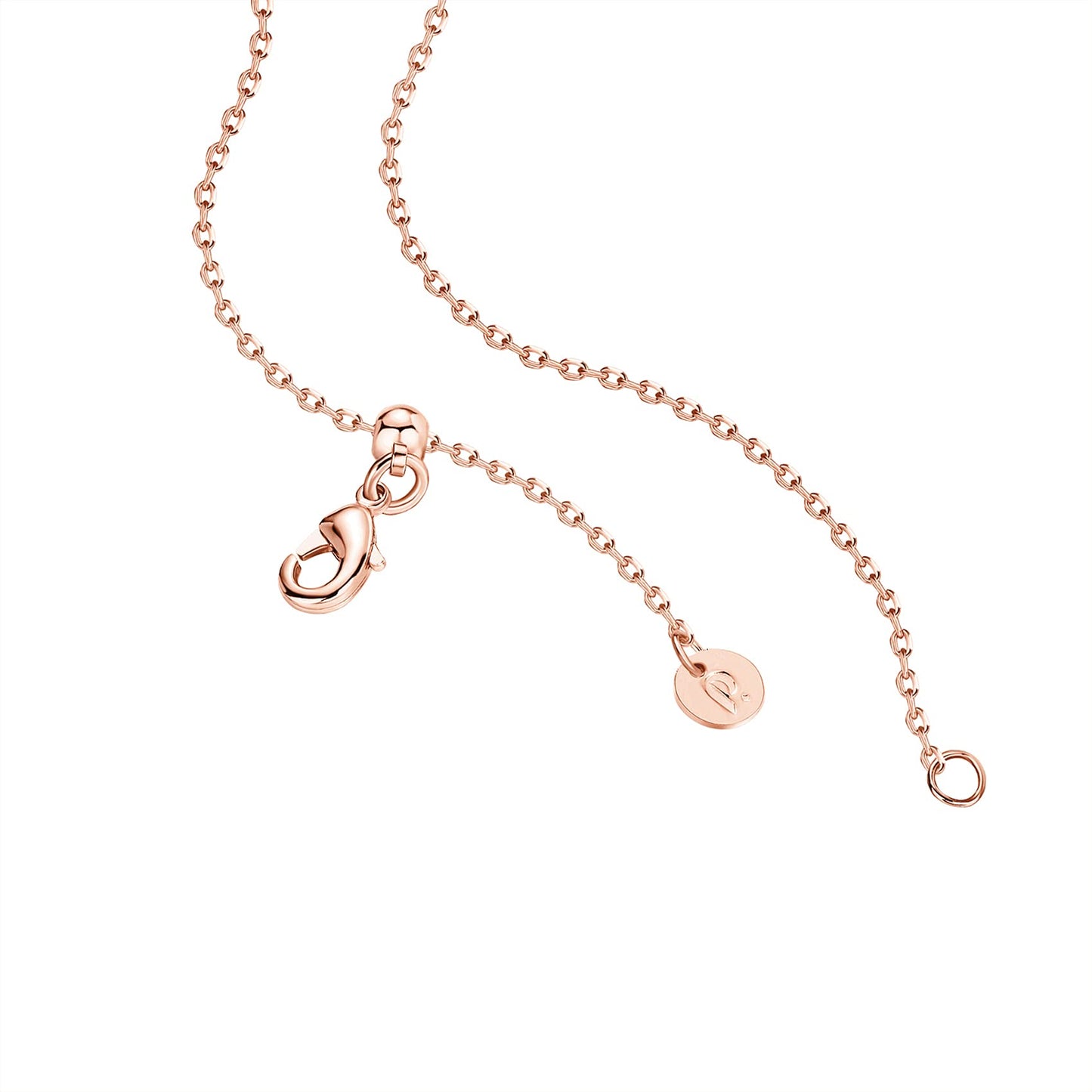 PAVOI 14K Rose Gold Plated Link CZ Necklace | Chain Necklaces For Women | Stacking Necklaces For Women