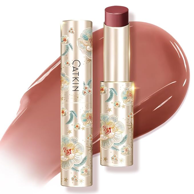 CATKIN Glossy Lip Balm Ultra Hydating Glow Lip Tinted Jelly Plump Melting Balm Shea Butter Repair Soothing For Dry Lips Dewy Finished 0.12 oz C01 ANTHURIUM