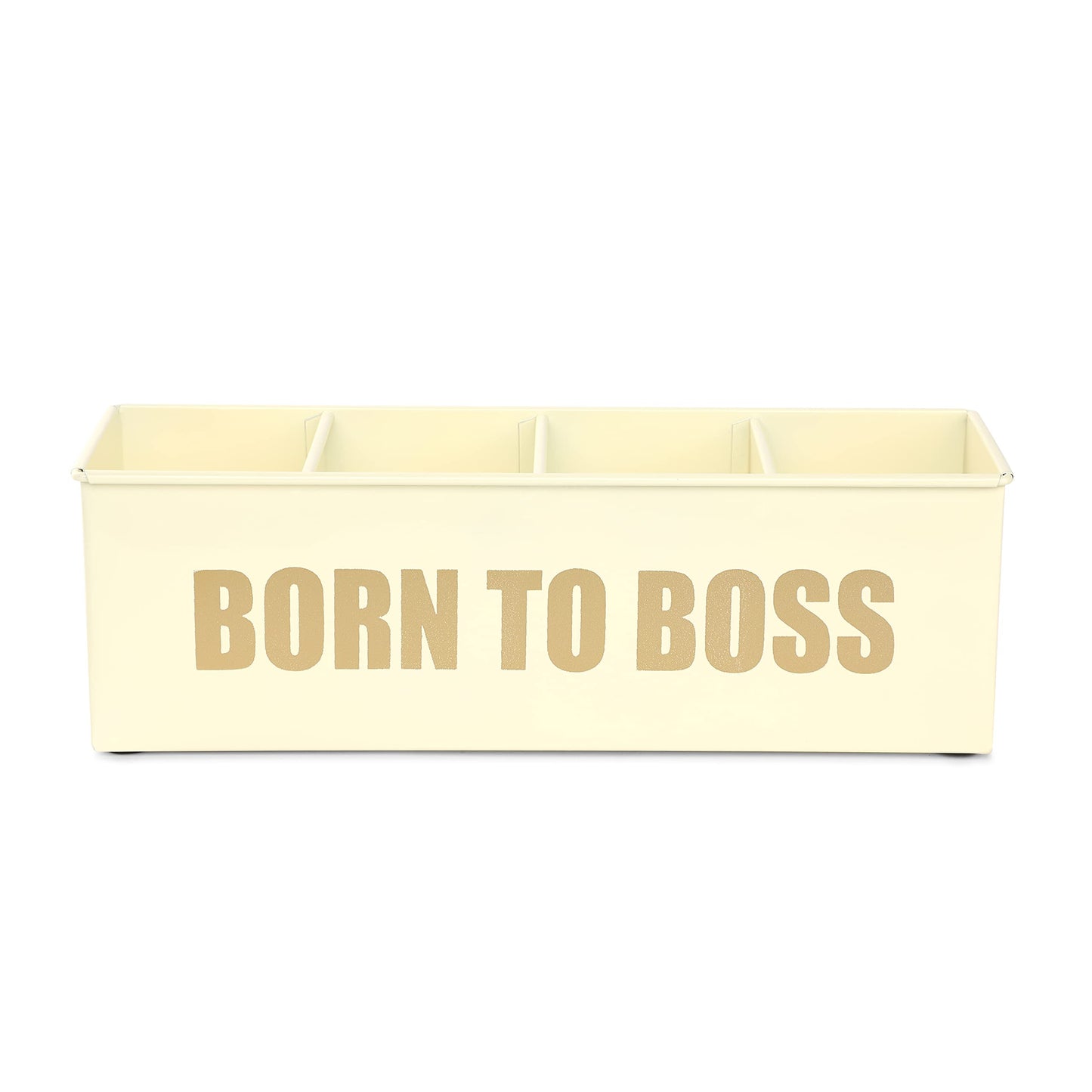 DUDKI Home Present Desk Organiser 4 compartments Decorative Pen Pencil holder/Vanity Kit/Travel Box/Makeup Box/Cosmetic Box/Storage Box/knife Holder/Spoon Holder-Gift Office Desk Décor