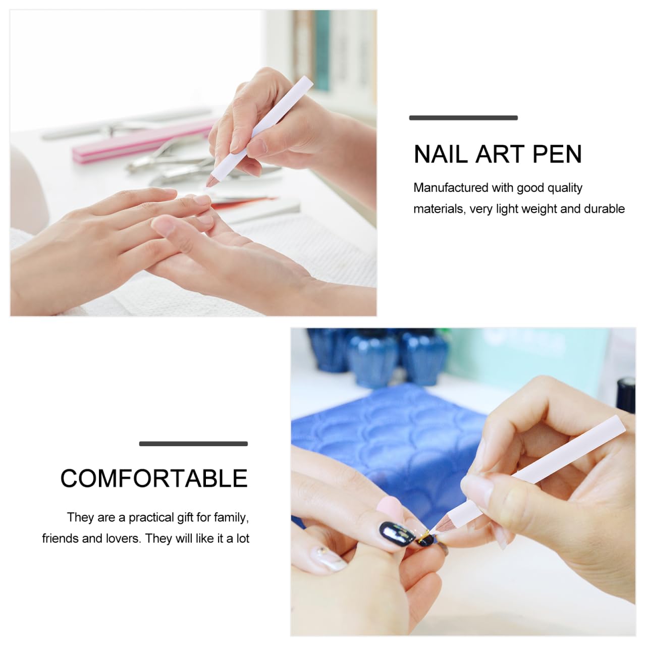 30Pcs White Nail Art Wax Pencil Pen for Rhinestone Manicure for Nail Art Decoration and Diy Projects