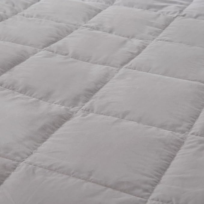 Globon Summer Down Blanket Queen Size, Extra Lightweight Comforter/Duvet Insert for Hot Sleepers, Noiseless & Extra Soft,10 Ounce Fill Weight, Grey