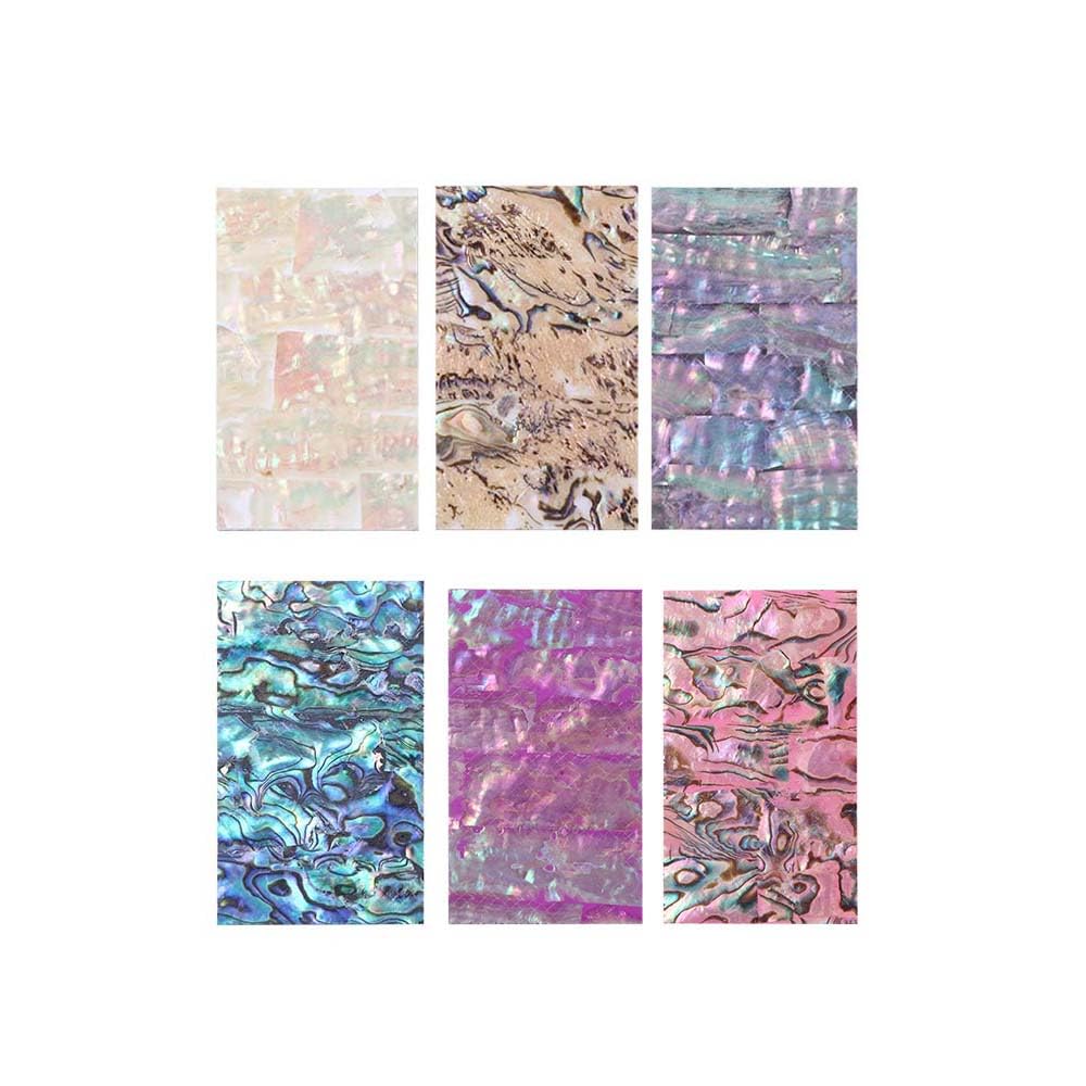Leadigol 6 Sheet Nail Art Sticker Abalone Seashell Slices Design Sequins Supplies Gradient Mermaid Flakes DIY Nail Decals Women Manicure Decoration