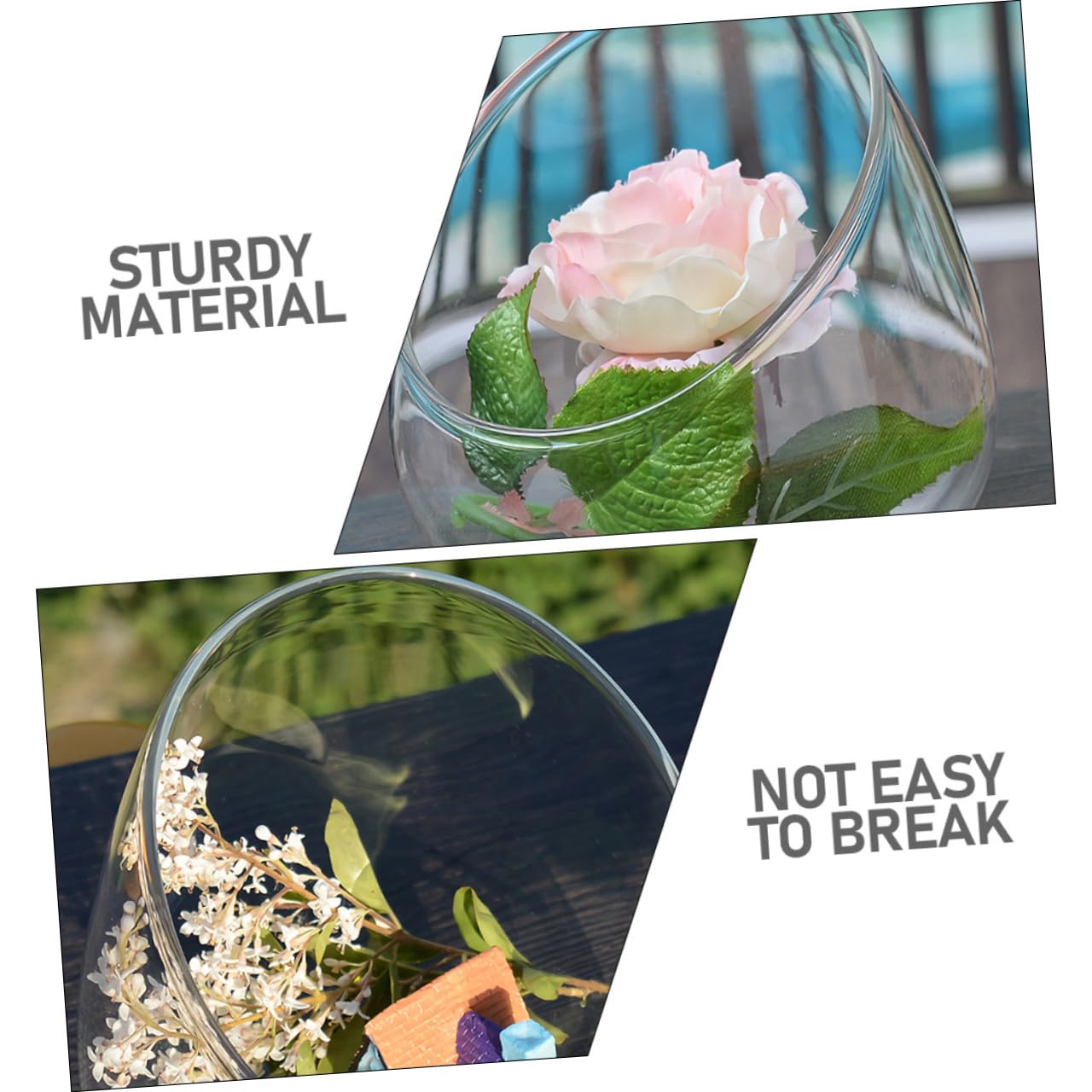 VINTORKY 3pcs Glass Terrarium Plant Display Bottle Succulent Vase for Home Decor Creative Eco-Friendly Micro Landscape Container for Plants and Decorative Accents