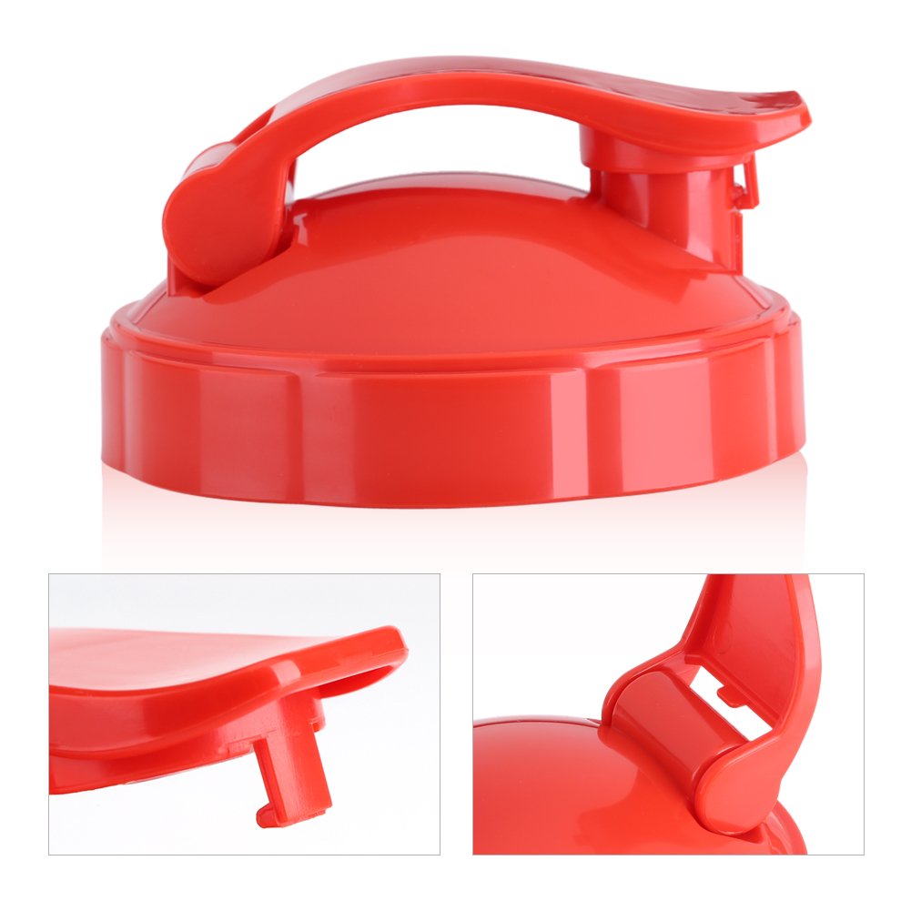 Blender Flip Top to go Lid Replacement Parts, Compatible with 600W 900W Juicer Bottle Series Blenders[ red],