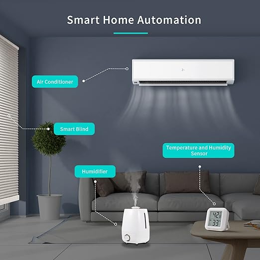 THIRDREALITY Zigbee Temperature and Humidity Sensor with Digital LCD Display, ZigBee Hub Required, App Records, Remote Monitoring and Smart Home Automation, AAA Batteries Included