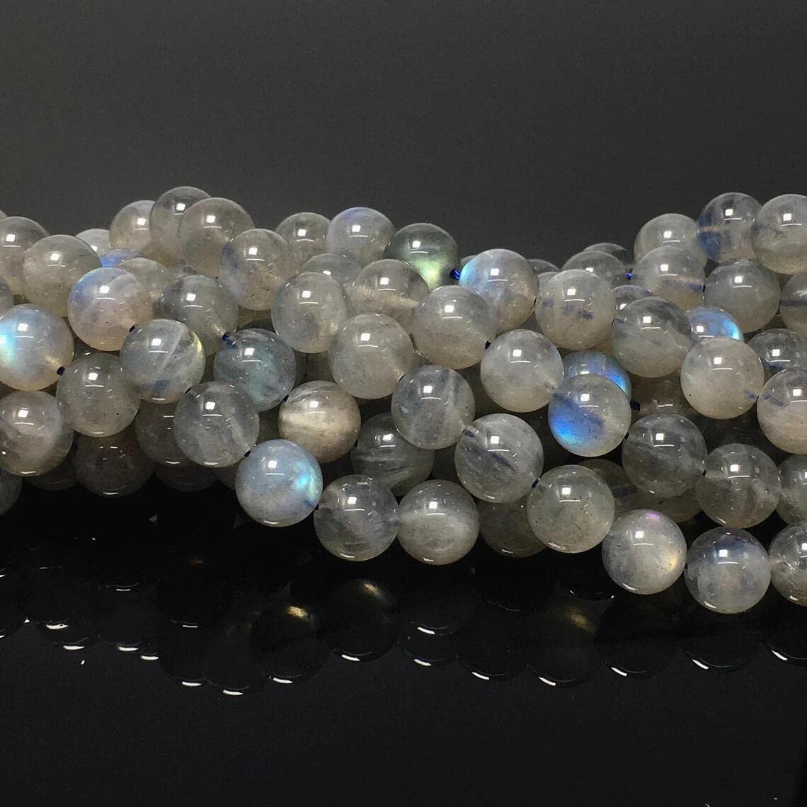 100pcs 8mm Labradorite Beads Natural Gemstone Beads Round Loose Beads for Jewelry Making