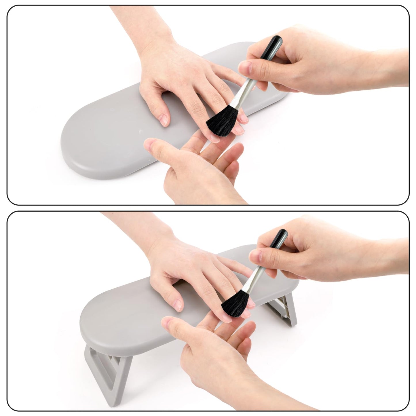 Hedume 3 Pack Nail Arm Rest, Foldable Nail Hand Rest, Plastic Nail Hand Pillow Nail Art Accessories Tool for Nail Tech, Manicure, Pedicure, Salon, Home Use