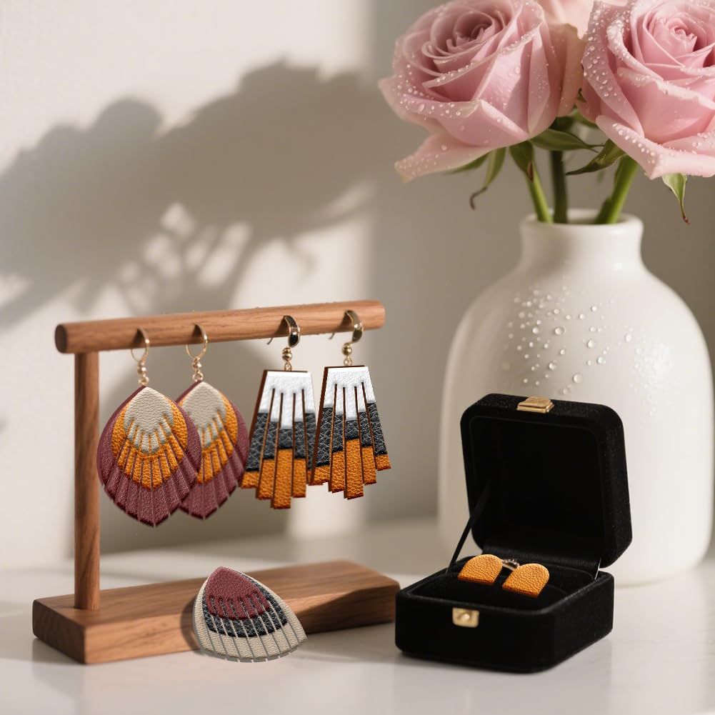 ORIGACH 28 Pcs Tassel Polymer Clay Cutters Set Boho Earring Clay Cutter DIY Craft Supplies for Earring and Jewelry Making