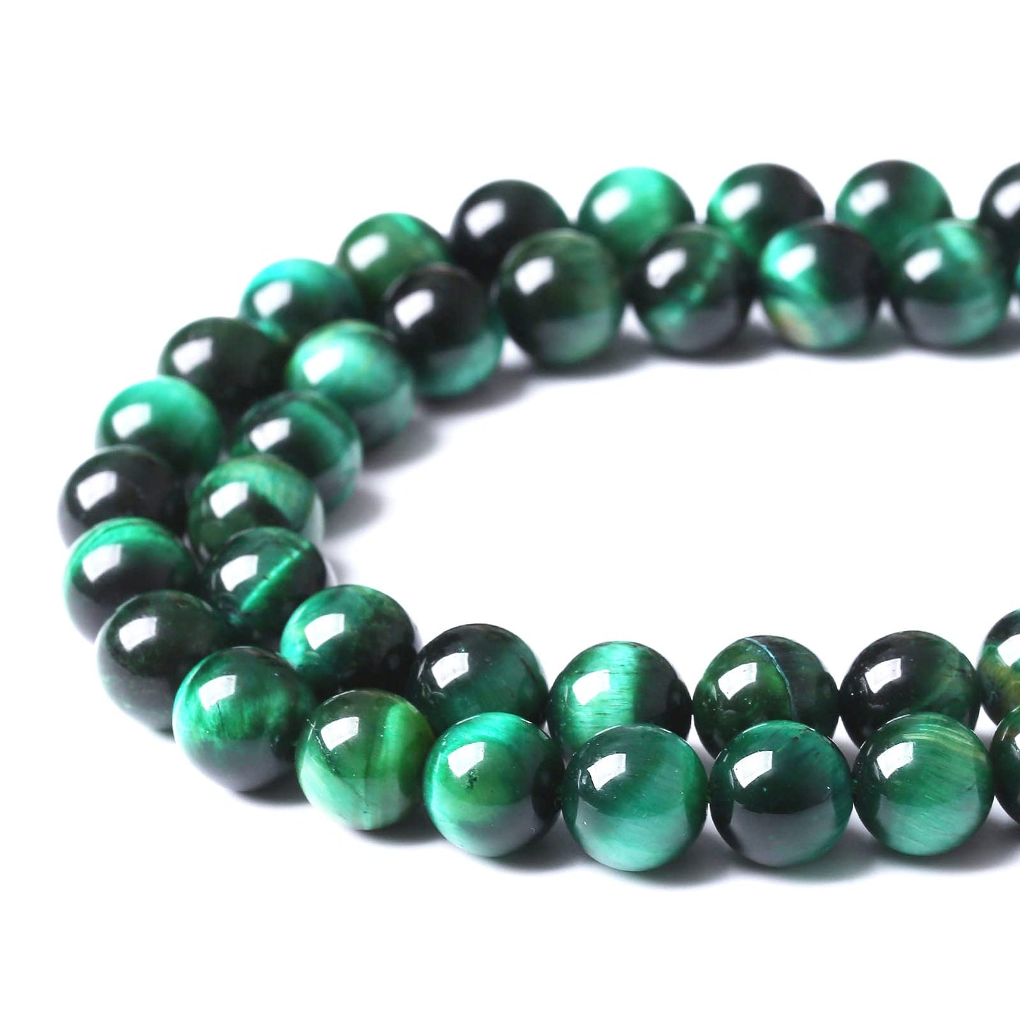 60PCS 6MM AAA Green Tiger Eye Stone Beads Natural Gemstone Bead Crystal Healing Energy Jewelry Making DIY 15 inches