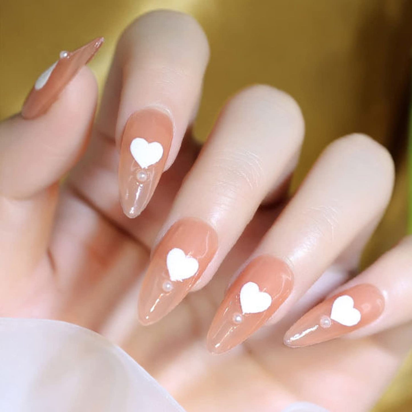 Vezocim Holographic Nail Art Glitter Sequins, 3D Gold White Glitter Flakes Nail Art Designs, Love Heart Butterfly Circle Acrylic Nails Supplies for Women Girls Manicure Decorations