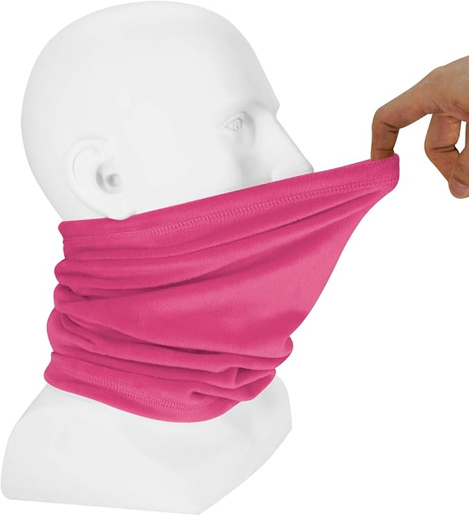 Polar Fleece Neck Warmer - Windproof Winter Neck Gaiter Cold Weather Face Mask For Men Women - 1 Pack