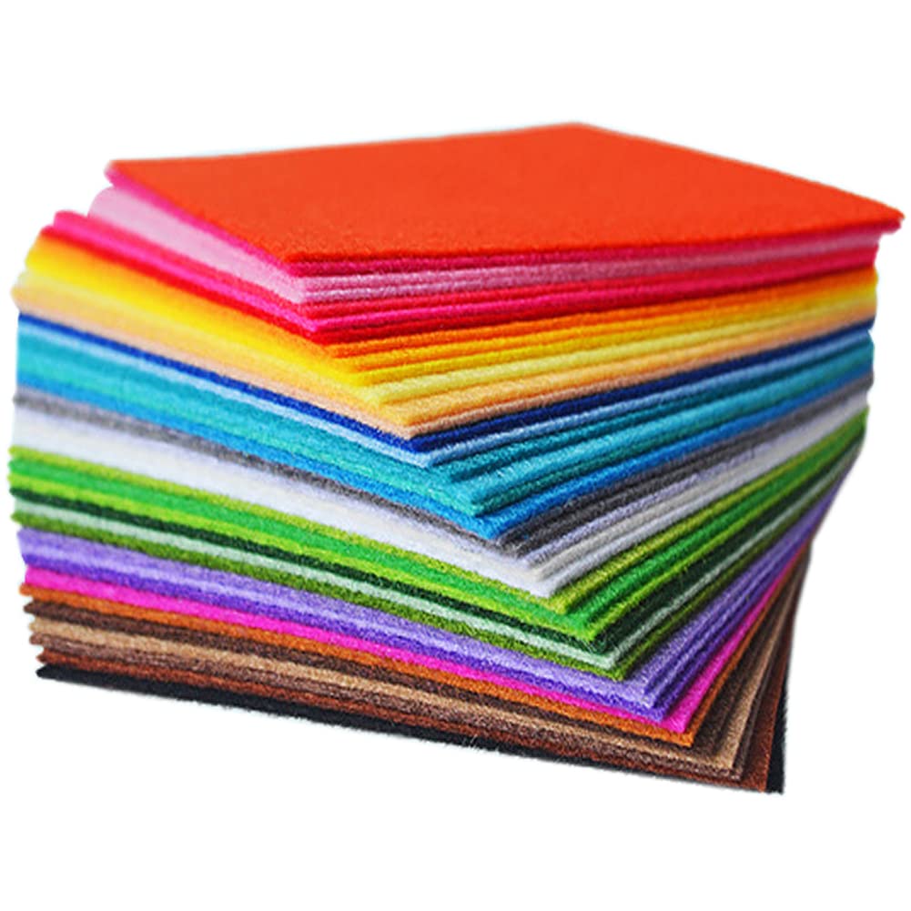 ZGXY Felt Sheets, 40 Pcs 8 X 12 inches (20 X 30cm) 1mm Thick Soft Felt Fabric Sheet, DIY Craft Sewing Pre-Cut Quilt Squares, Premium Colorful Hard Fabric Sheets for Handmade Crafting and DIY Projects.
