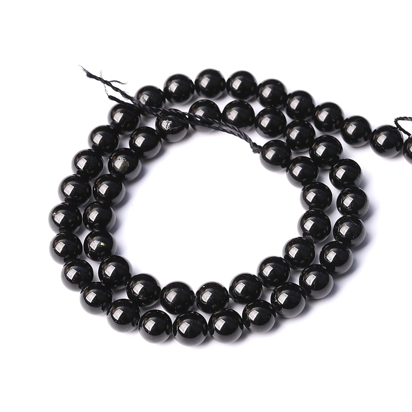 6MM 60PCS Natural Black Tourmaline Gemstone A Grade Beads for Jewelry Making DIY Bracelet Crystal 1 Strand