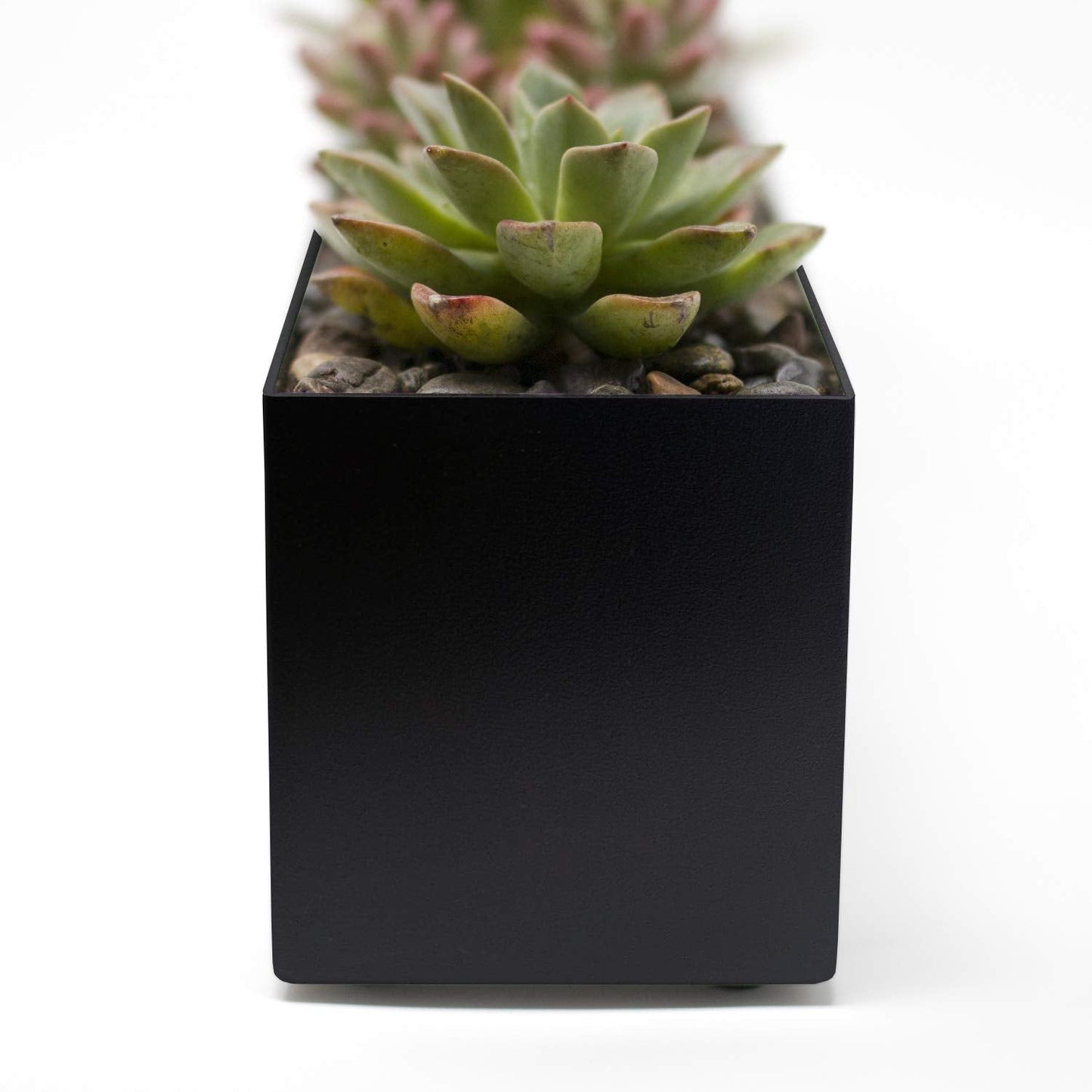 Buhbo Modern Steel Trough Rectangle Planter 16 inch, Black