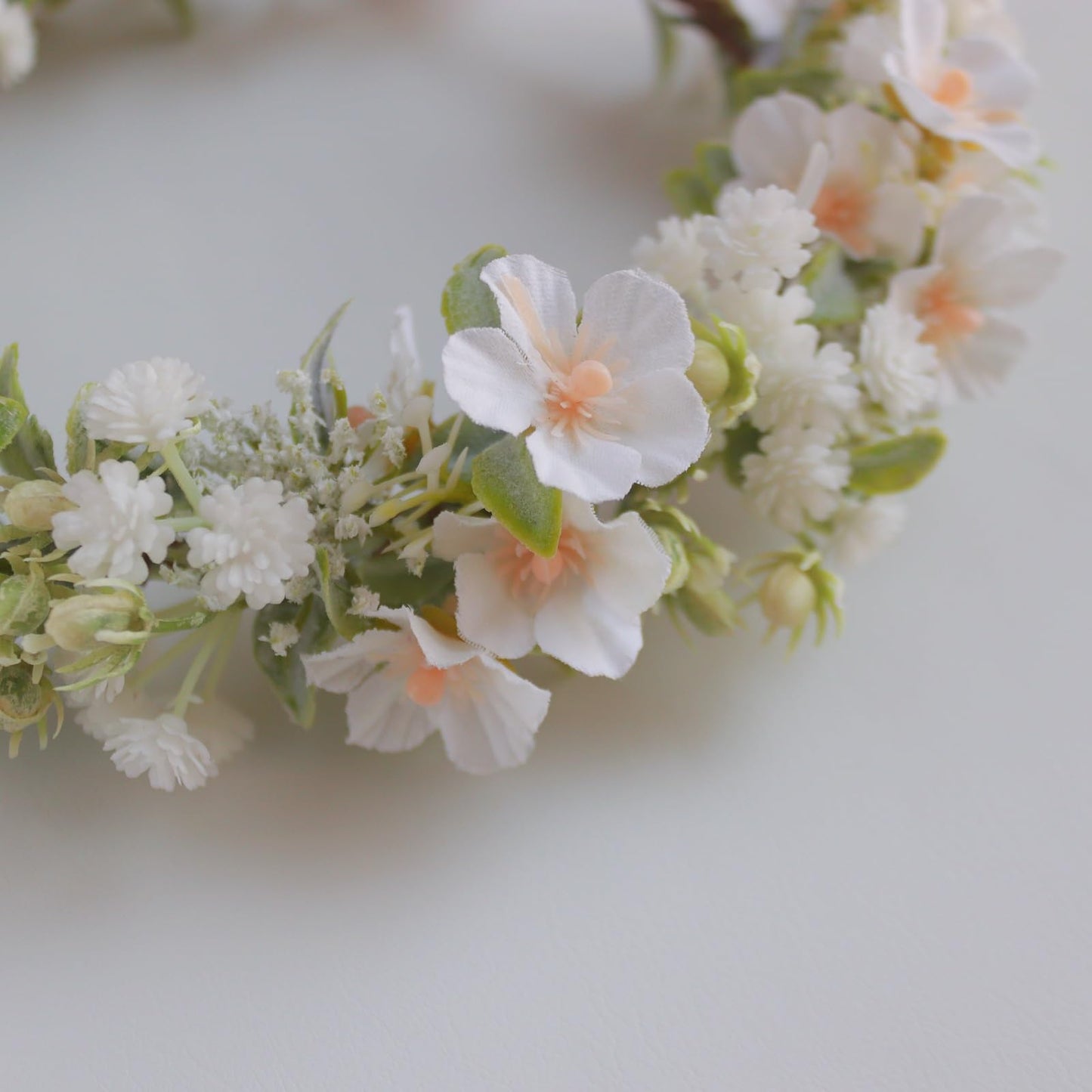 Vividsun Bridal Green Leaf flower Crown Eucalyptus Floral Headband Wedding Festivals Photo Props (I/white green)