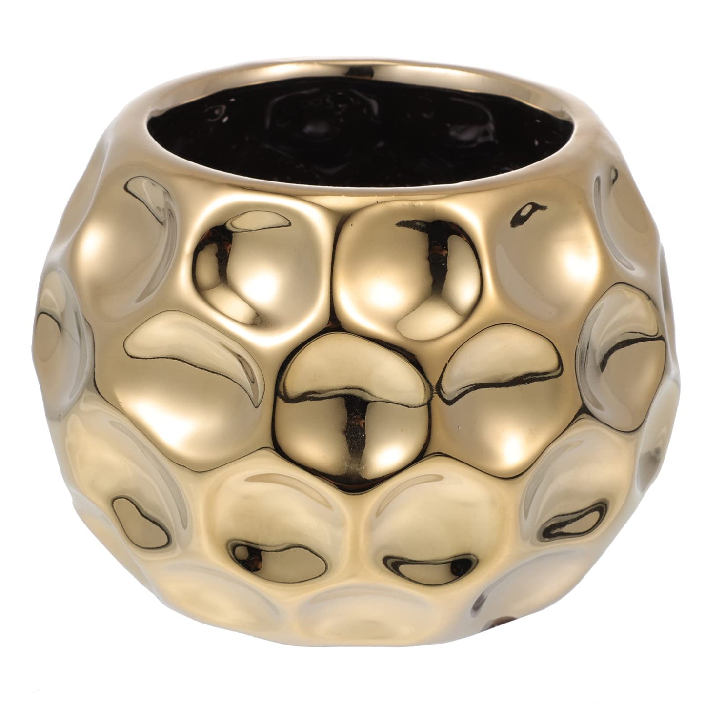 VINTORKY 1pc Ceramic Gold Pot Modern Pot Mini Pencil Mini s Metal Round Vase s for para De Mujer Interior French Bucket Vase Plant Bonsai Ceramics