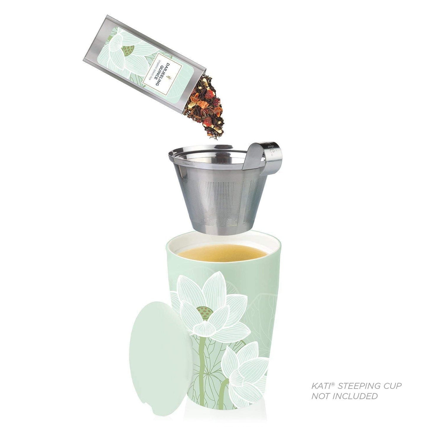 Tea Forte Single Steeps Loose Leaf Tea Sampler, Assorted Variety Tea Box, 15 Single Serve Pouches, Gifts for Mom, Lotus Tea
