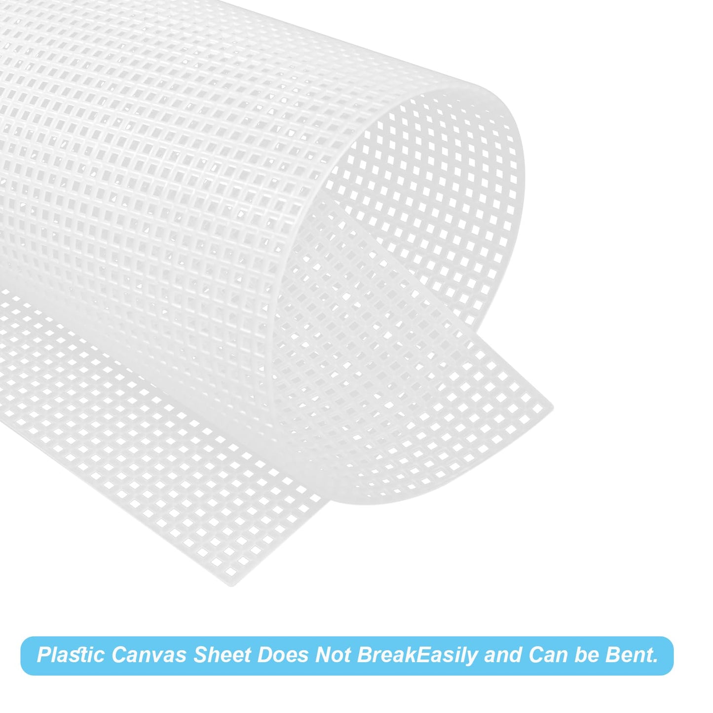 20 Pieces 7 Count Plastic Canvas Sheets, 8x12 Inch Plastic Mesh Sheet for Crafts, Eye Mesh Needlepoint Canvas 18 Mesh for Embroidery, Acrylic Yarn Crafting, Knit Crochet Projects and Make Dividers