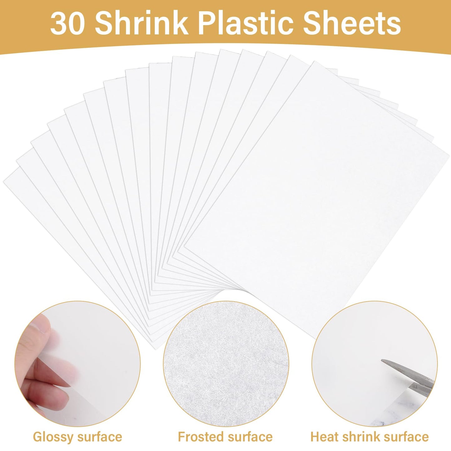 CRTWDMAN 161 Pcs Shrink Paper Keychain Kit,with 30 Pcs Shrinky Plastic Sheets 7.9"x5.7",Hole Punch,Lobster Clasps,Jump Rings DIY Crafts for Adults and Teens