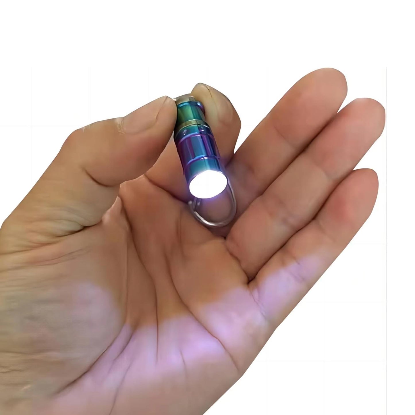Nitefox e1 Smallest Keychain Flashlight Tiny Micro Mini Key Ring Light Bright Long Lifetime Waterproof for Everyday EDC Emergency Dog Walking Sleeping Reading Nice Gift (Colorful Stainless Steel)