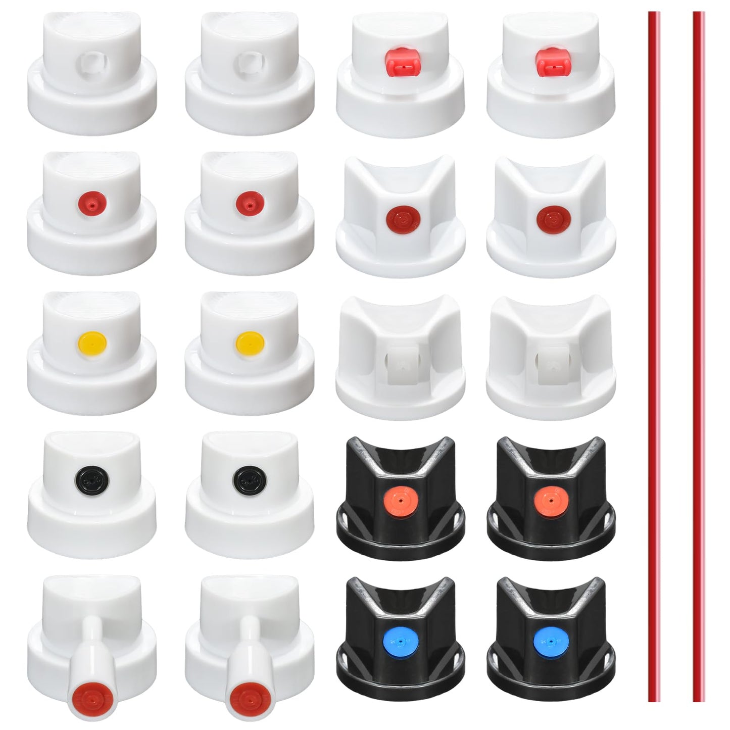 Universal Spray Can Nozzle Kit for Montana/Different Spray Cans - 20 Assorted Caps & Tips - Graffiti, Auto Repair, DIY Projects - High-Efficiency Paint Saver & Handle Attachments