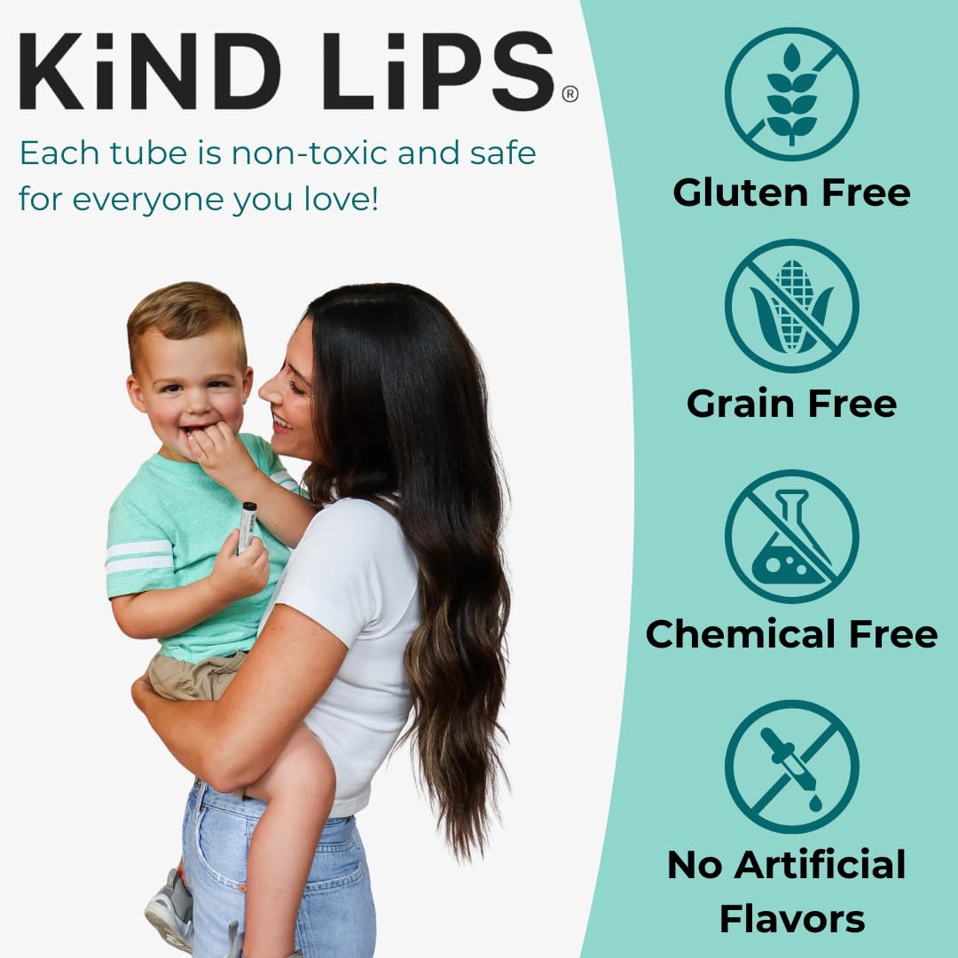 Georgia Peach Lip Balm – Natural Peach Lip Moisturizer with Organic Ingredients | Sweet Fruit-Flavored Hydrating Lip Care | Gluten & Grain Free | Kind Lips Single Tube