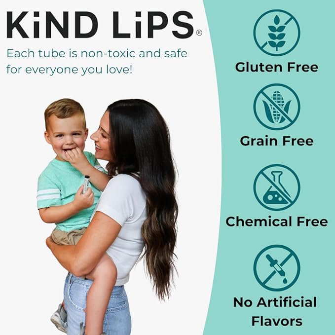 Kind Lips Organic Unscented Lip Balm 2-Pack – Natural Moisturizing Chap stick Alternative – Gluten Free, Grain Free, Made in USA – Hydrating Lip Care with clean ingredients