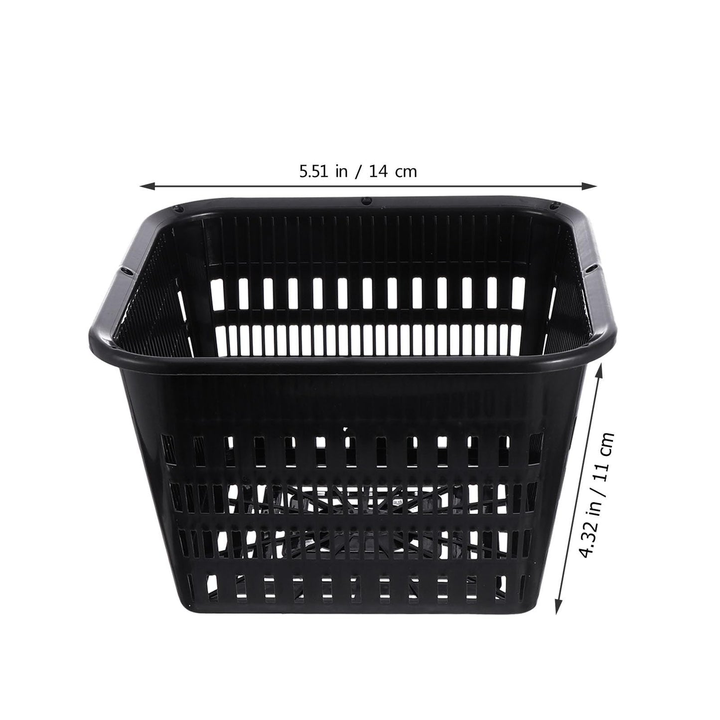Yardwe 5pcs Plastic Net Cups Garden Slotted Mesh Plant Pots Planting Basket for Hydroponics Aquaponics Orchids