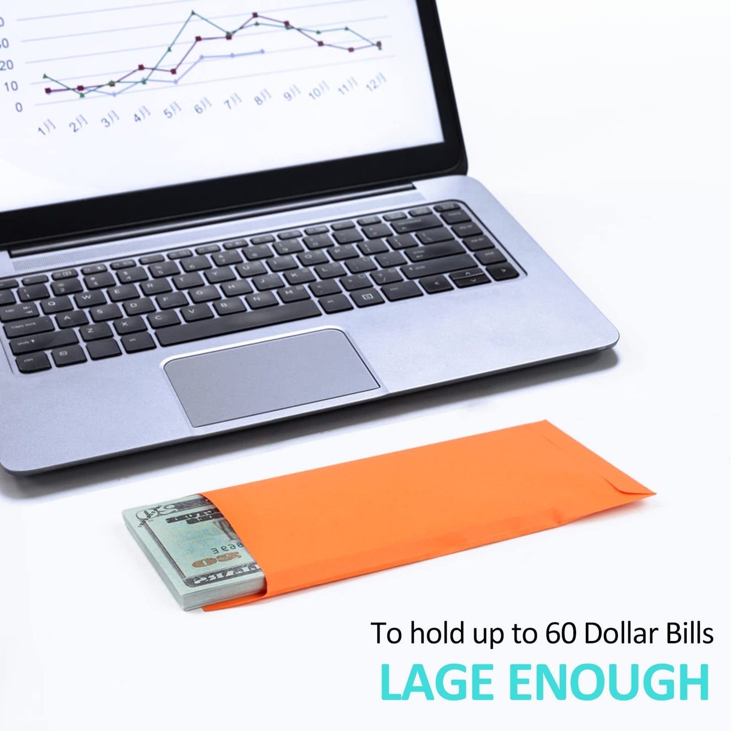 Cash Envelopes -120 Envelopes Money Saving Challenge, 3.2x6.6inch Money Envelopes for Budgeting, Coins, Checks, Gift Cards & Tickets