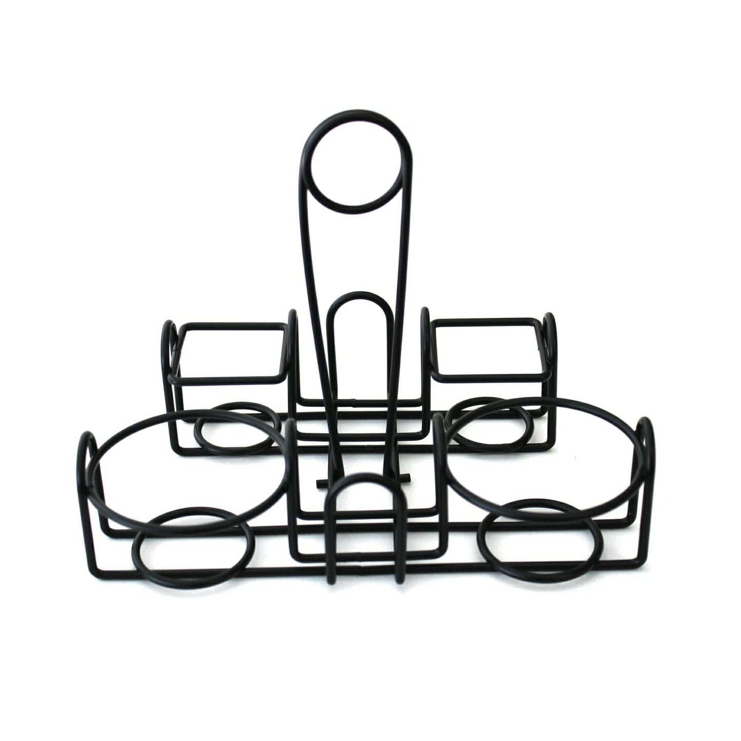 G.E.T. 4-93736 Black 9 Wire Caddy for Round Table Pizza, 6" Tall Metal Specialty Servingware Collection