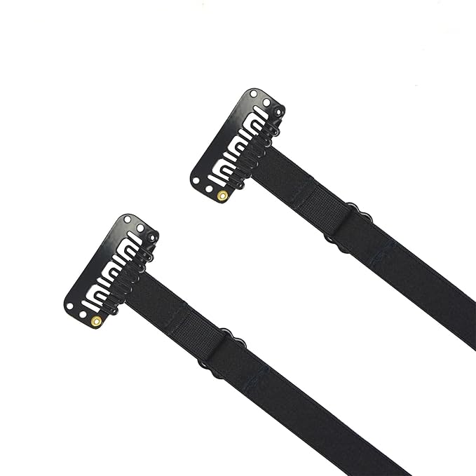 4 Pcs Facelift Bands with Clips Invisible Face Stretching Lifting Strap Adjustable Elastic Band Face Slimming Band (24cm Black Single Bands)