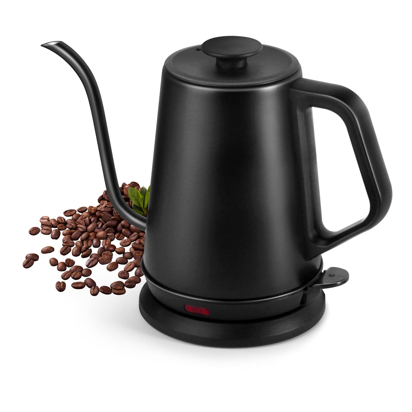 1L Electric Gooseneck Kettle, Tea Kettle for Boiling Water, Gooseneck Electric Kettle for Coffee & Tea, Fast Boiling for Pour Over, Auto Shut-Off, Boil-Dry Protection, 360° Rotational Base