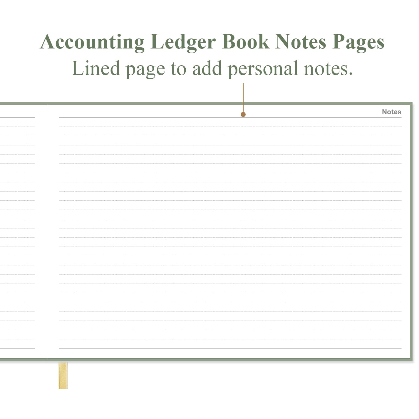Accounting Ledger Book - Ledger Book for Small Businesses Bookkeeping & Personal Use, Expense Tracker Notebook for Tracking Money, Expenses, Deposits & Balance, 7" x 10", Green