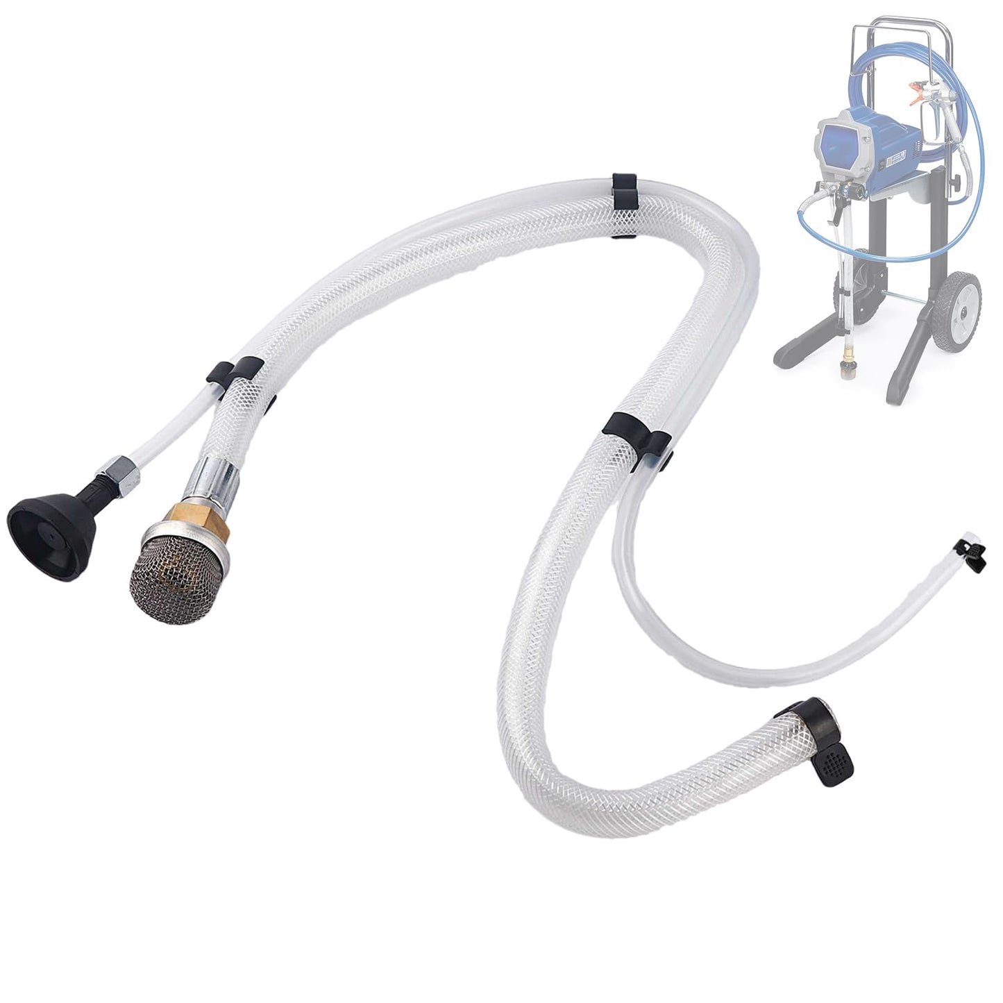 ZVJV Premium Suction Tube Kit for Graco Magnum Project Painter Plus X5 X7 ProX17 ProX19 Stand/Cart Airless Paint Sprayer