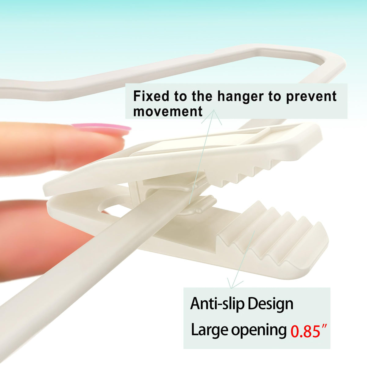 Hanger Clips Perfect for Velvet Hangers (80 Count)